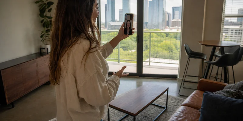 Fort Worth Second Chance Apartments virtual tour for out-of-state renter viewing apartment by video call