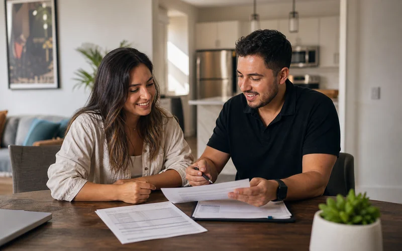 Fort Worth Second Chance Apartments locator reviewing income documents for a no credit check apartment approval
