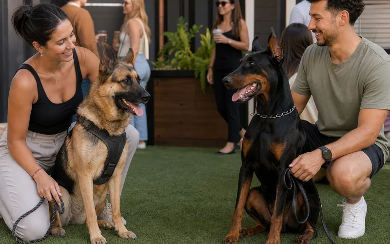 Fort Worth Second Chance Apartments client with restricted breed dog at pet-friendly apartment community