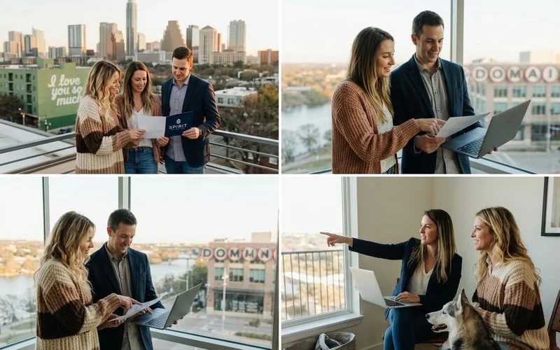 Team meeting across Texas metros under Spirit Real Estate Group